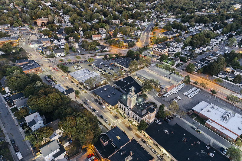 Downtown Marlborough, MA Aerial